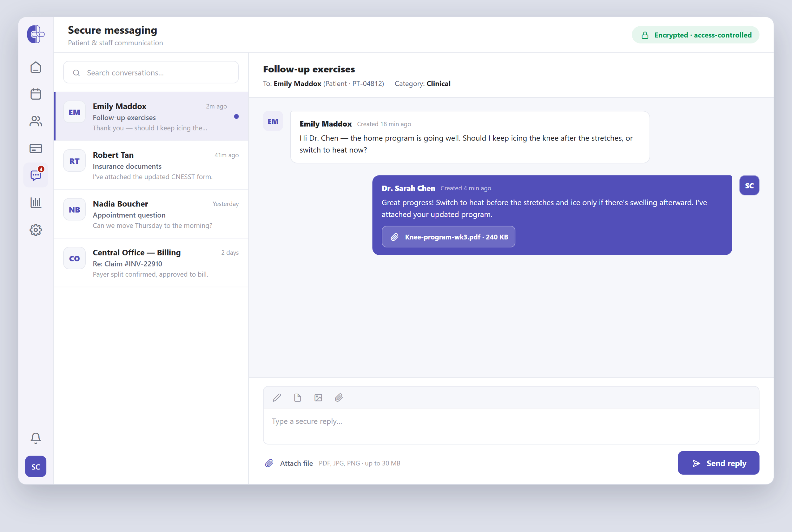Communication that never leaves the platform